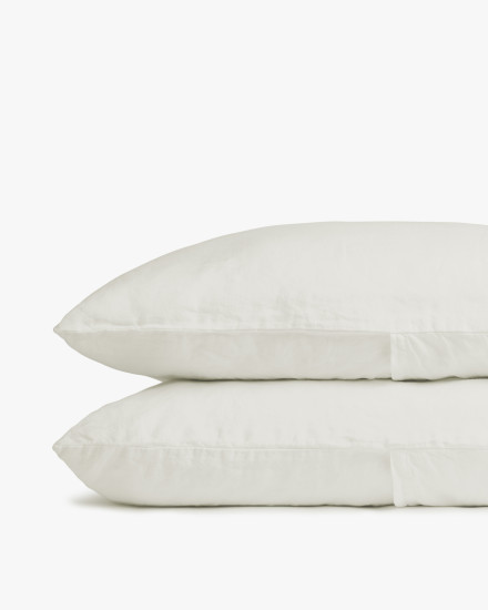 Cream Linen Pillowcase Set