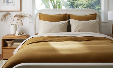 linen ochre duvet 