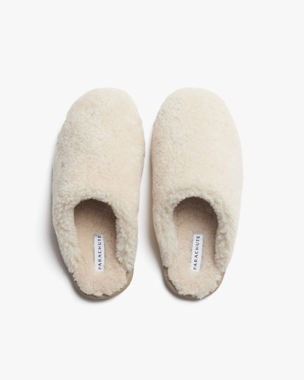 Natural Shearling Wool Clogs