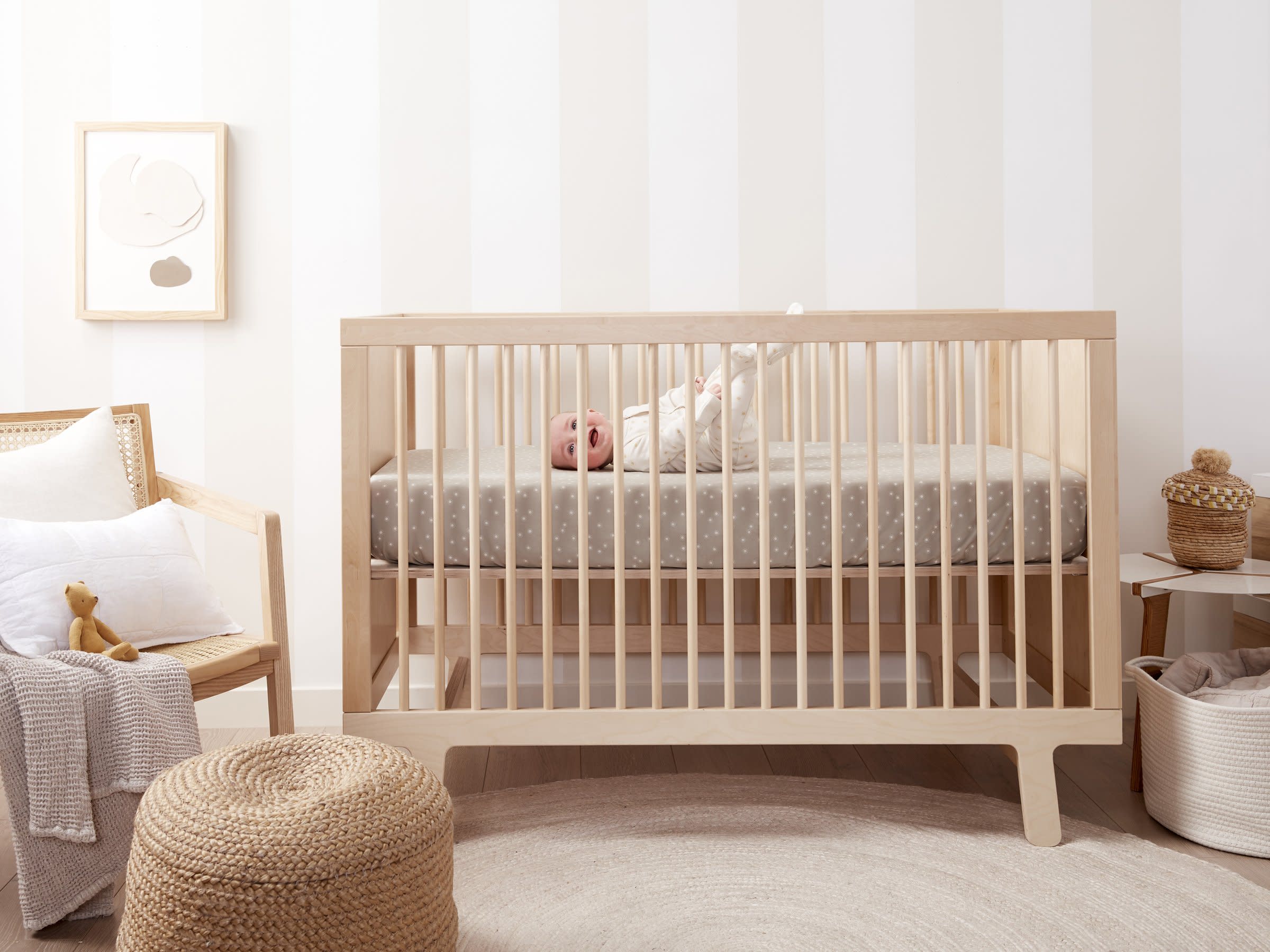 Sparrow Crib Shown In A Room