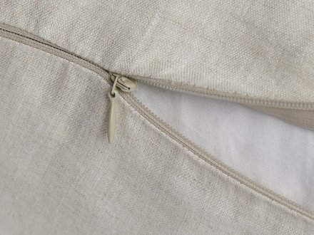 Close Up Of Linen Pillow Cover