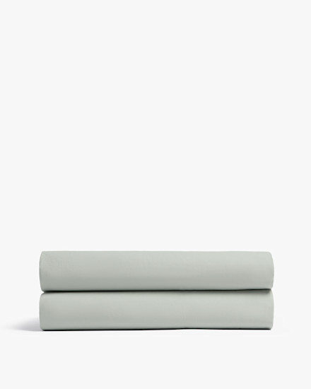 Sage Percale Fitted Sheet