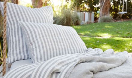 Malibu stripe bedding 