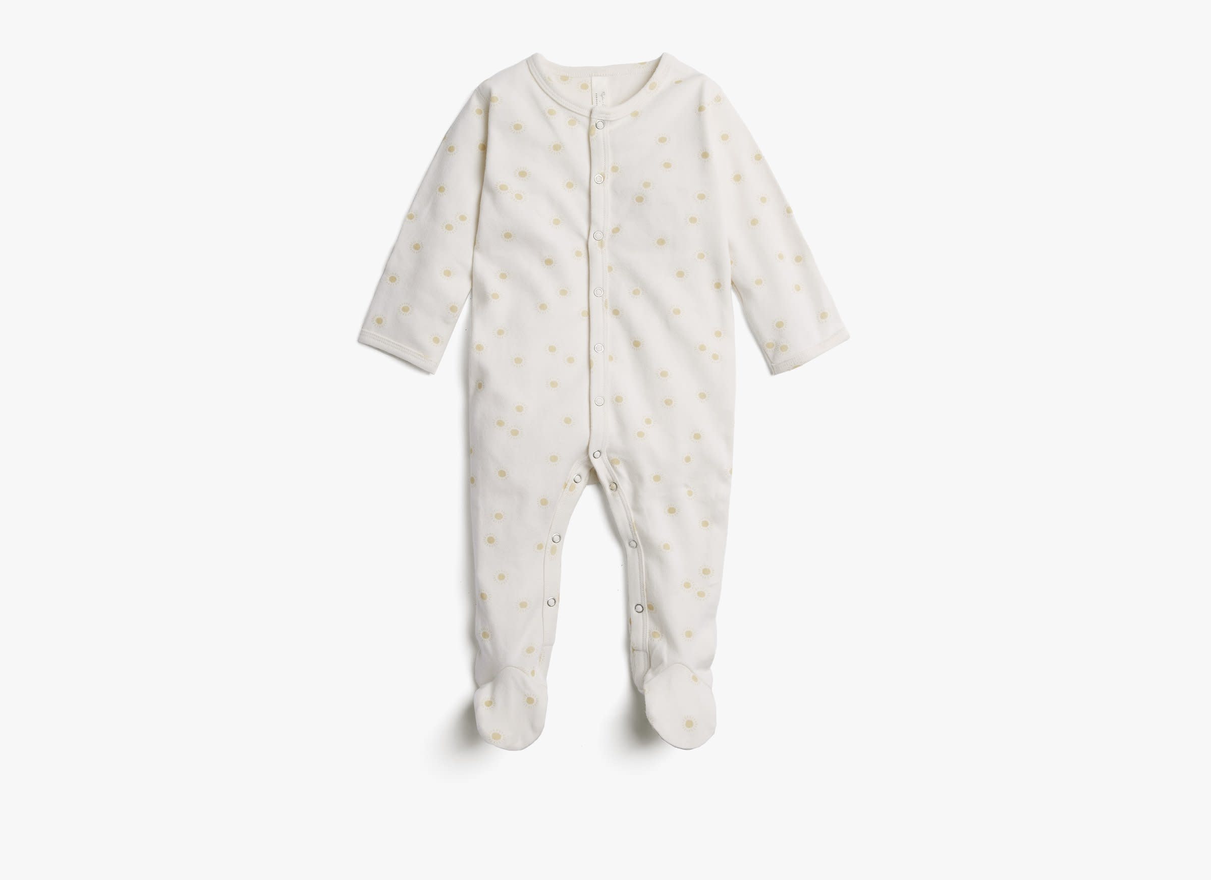 White Sunburst Footie Pajama Product Image
