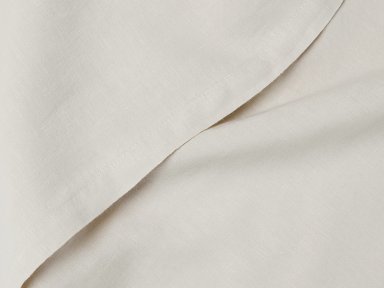 Close Up Of Bone Linen Pillowcase Set