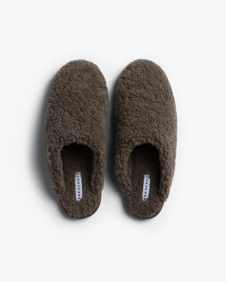 Ash Shearling Wool Clogs