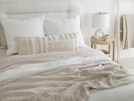 Oversized Cloud Linen Gauze Throw