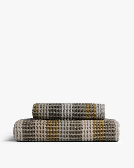 Organic Plaid Waffle Towels