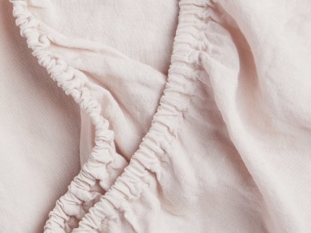 Close Up Of Linen Fitted Sheet