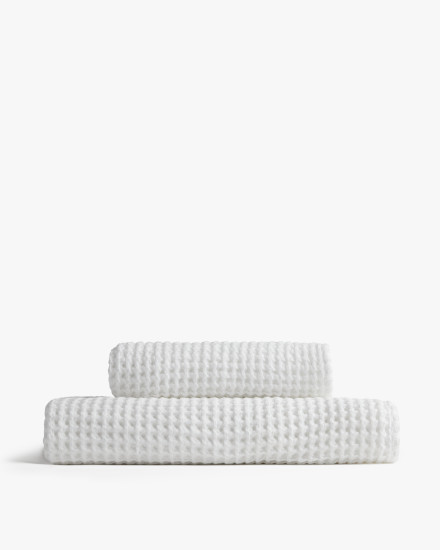 White Waffle Towels