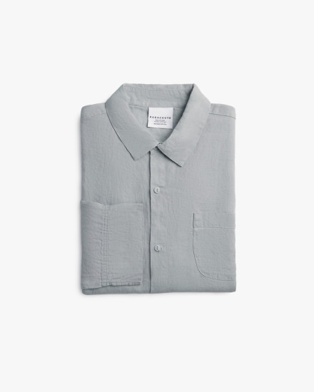 Slate Blue Mens Linen Top