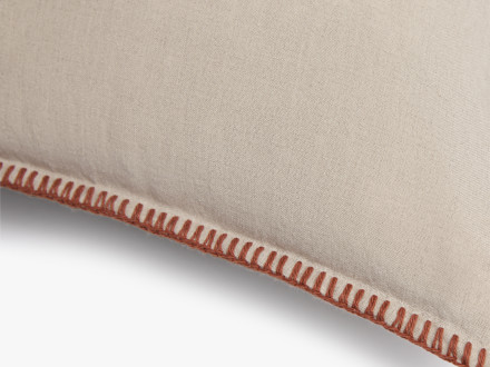 Linen Whip Stitch Pillow Cover