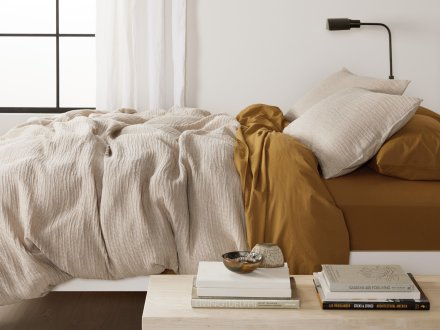 Honeycomb Duvet Cover Set Shown In A Room