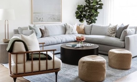 living room with sectional