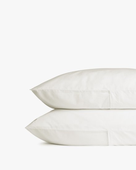 Cream Percale Pillowcase Set