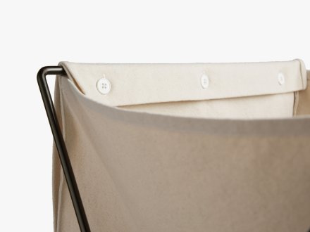 Close Up Of Canvas Laundry Hamper