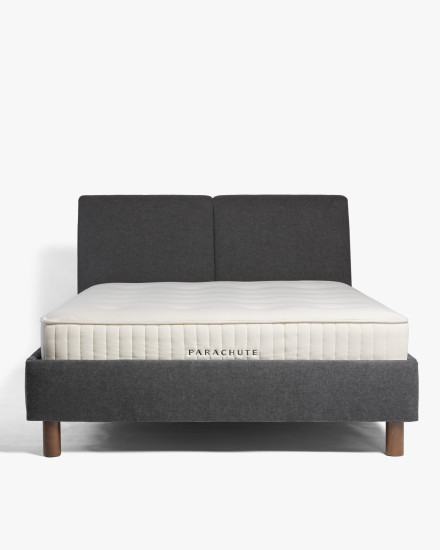 Charcoal Linen Cotton Blend Dune Bed Frame