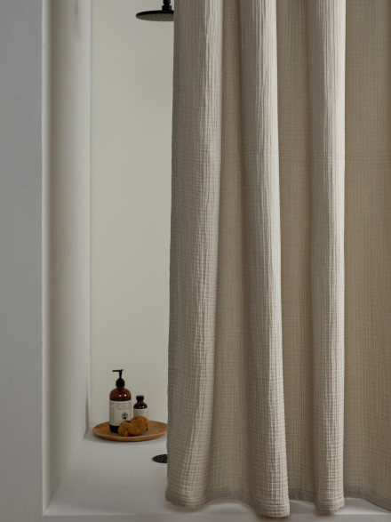 Organic Cloud Cotton Shower Curtain
