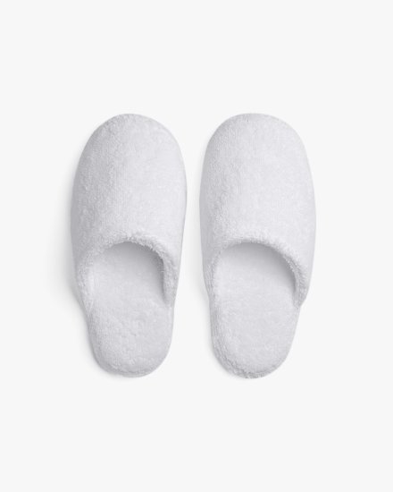 White Classic Turkish Cotton Slippers