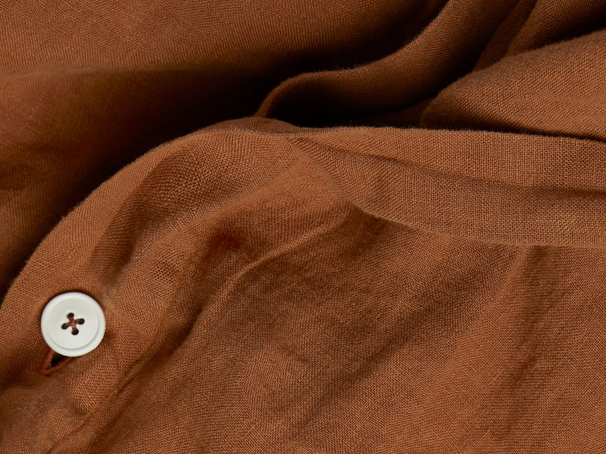 Close Up Of Terra Linen Duvet Cover Set