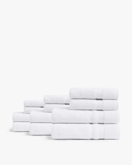 White 6 6 Classic Turkish Cotton Bath Bundle