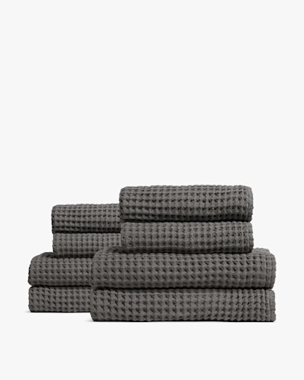 Charcoal 4 4 Waffle Bath Bundle