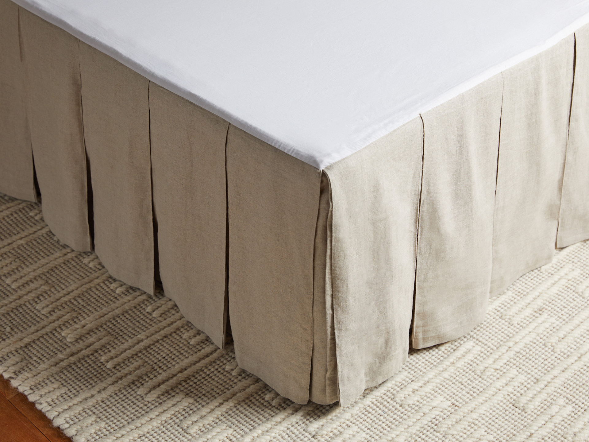 Box Pleat Linen Bed Skirt Parachute