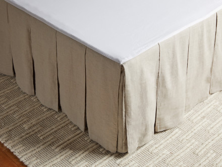 Box Pleat Linen Bed Skirt