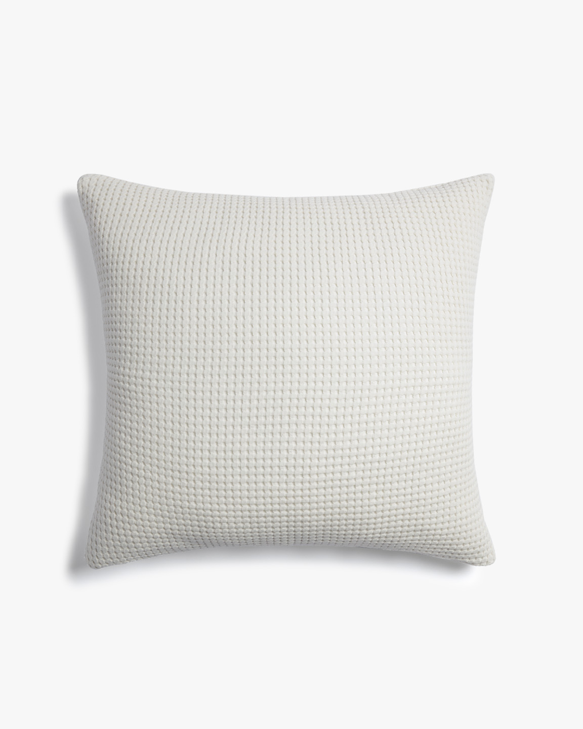 Neutral Organic Cotton Waffle Cushion Cover in Cream With 