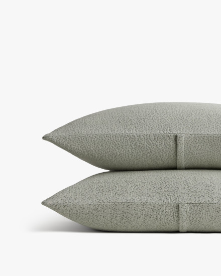 Moss Pebble Cotton Shams