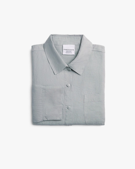 Slate Blue Womens Linen Top