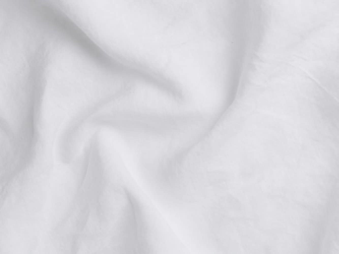 Close Up Of White Classic Linen Top Sheet
