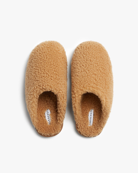 Honey Shearling Wool Clogs