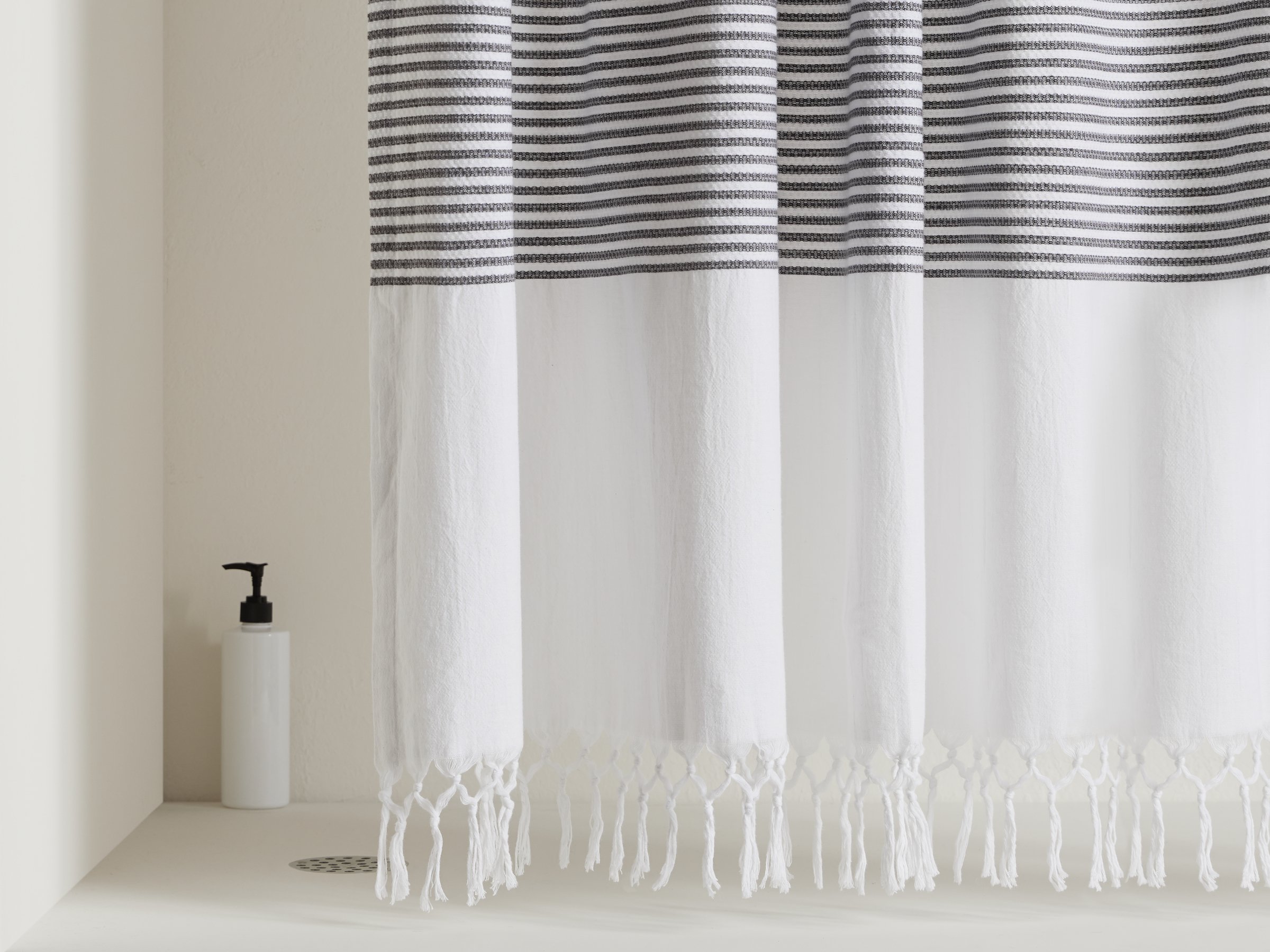 Indigo Turkish Shower Curtain