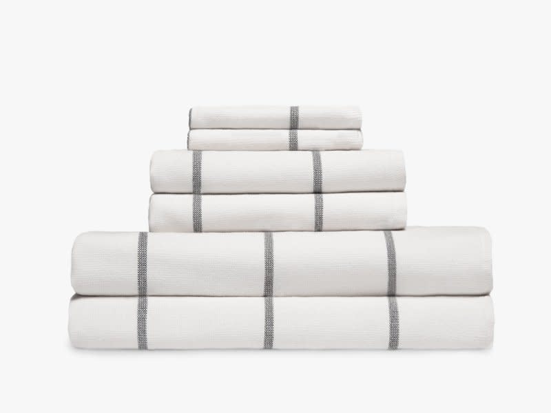 Cream Fouta Stripe Towels