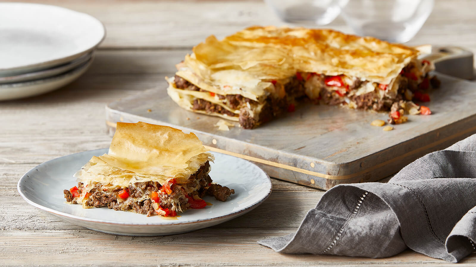 Spiced Beef Phyllo Pie