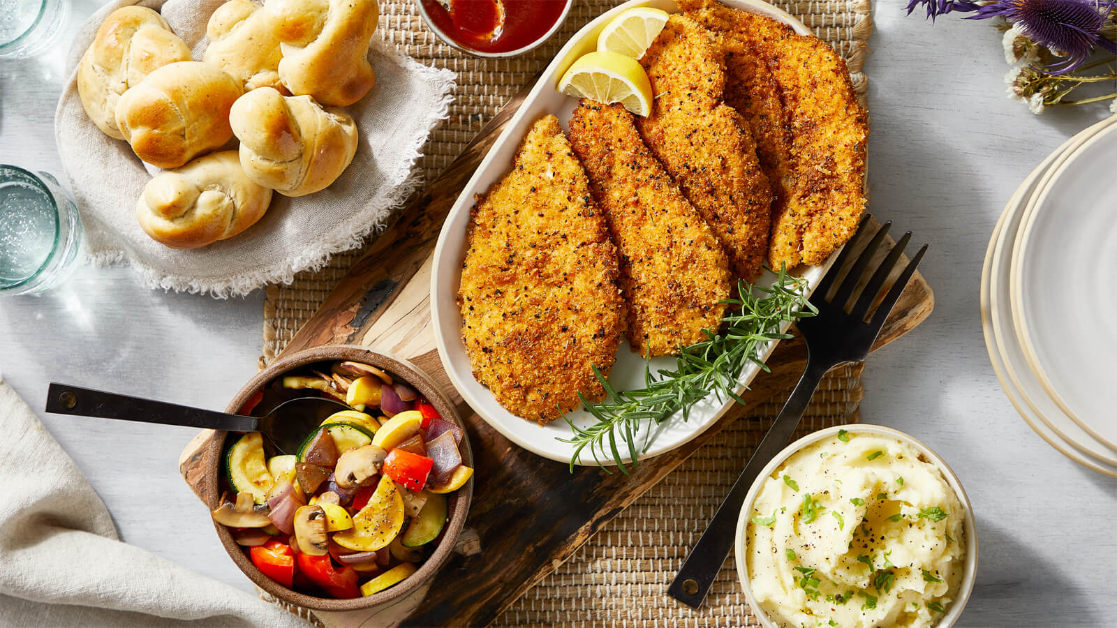 Crispy Chicken Cutlet Meal