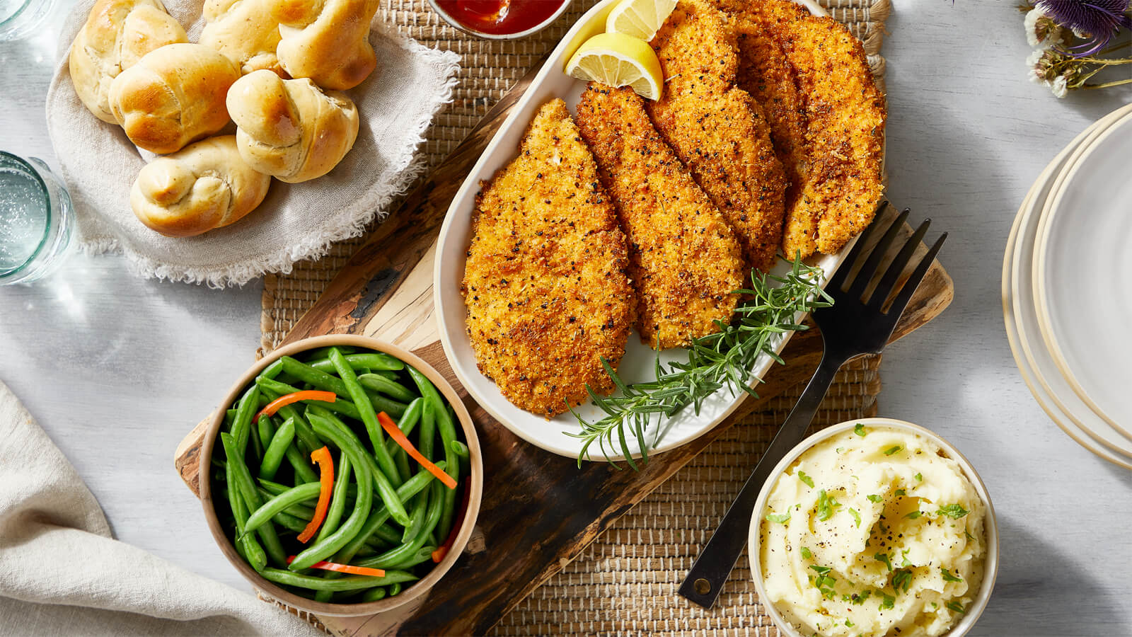 Crispy Chicken Cutlet Meal