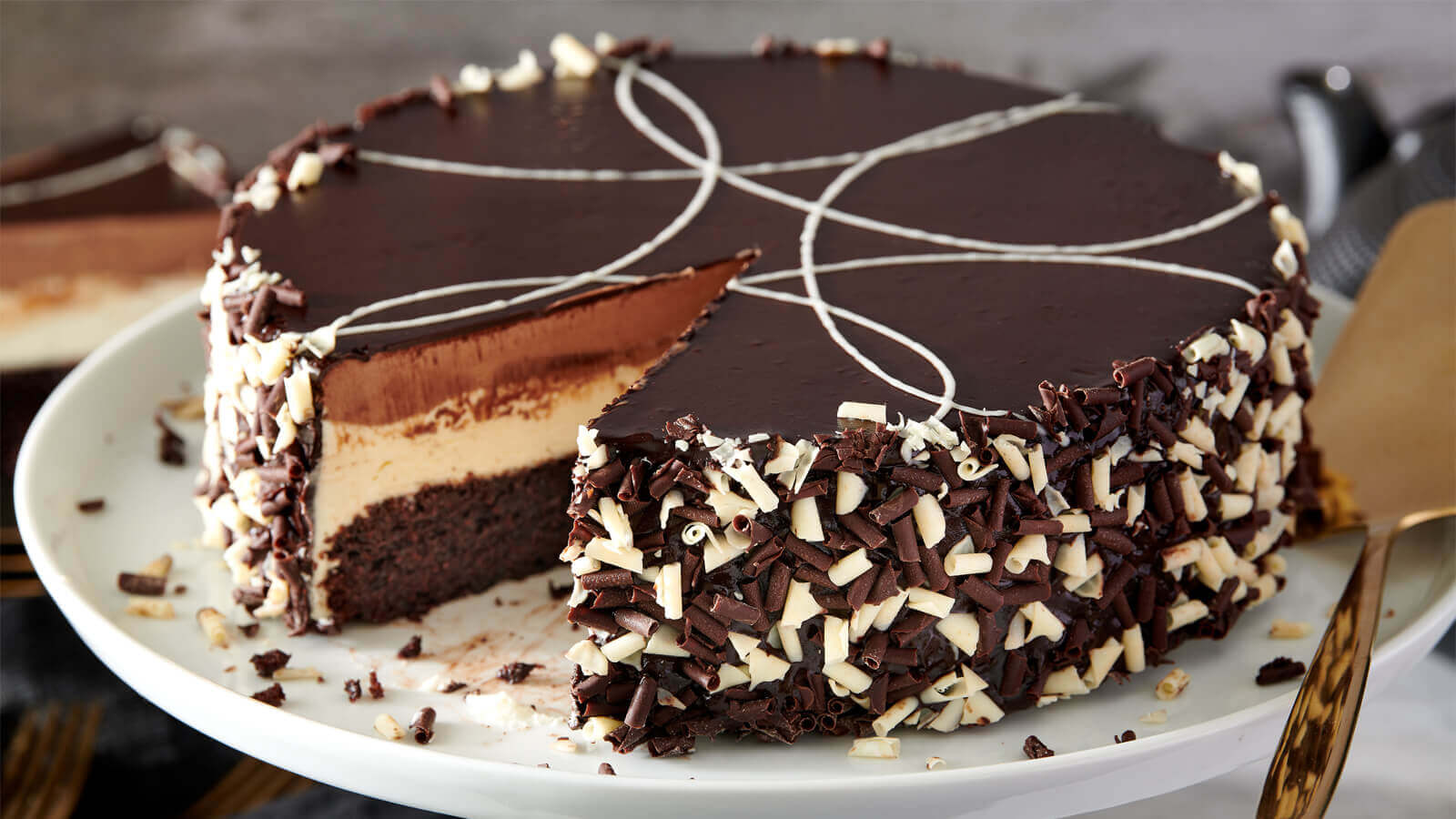 Triple Chocolate Truffle Cake