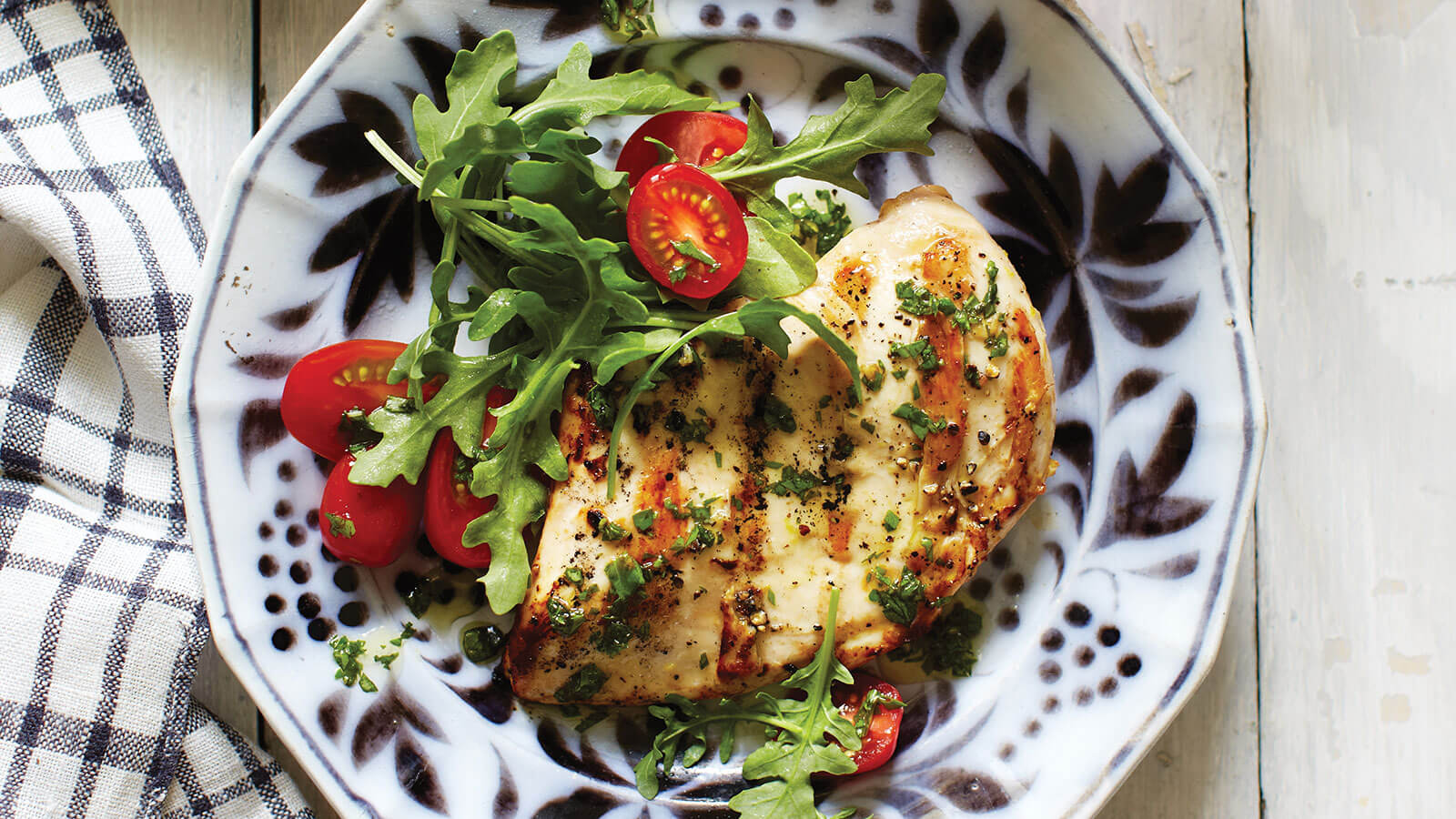 Marinated Chicken With Basil Drizzle