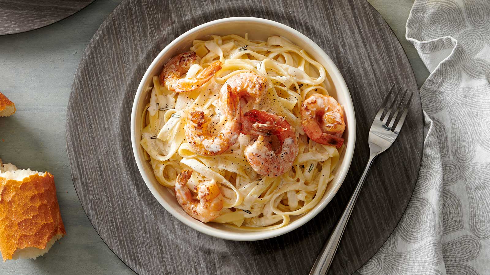 Fettuccine with Shrimp and Creamy Lemon Sauce