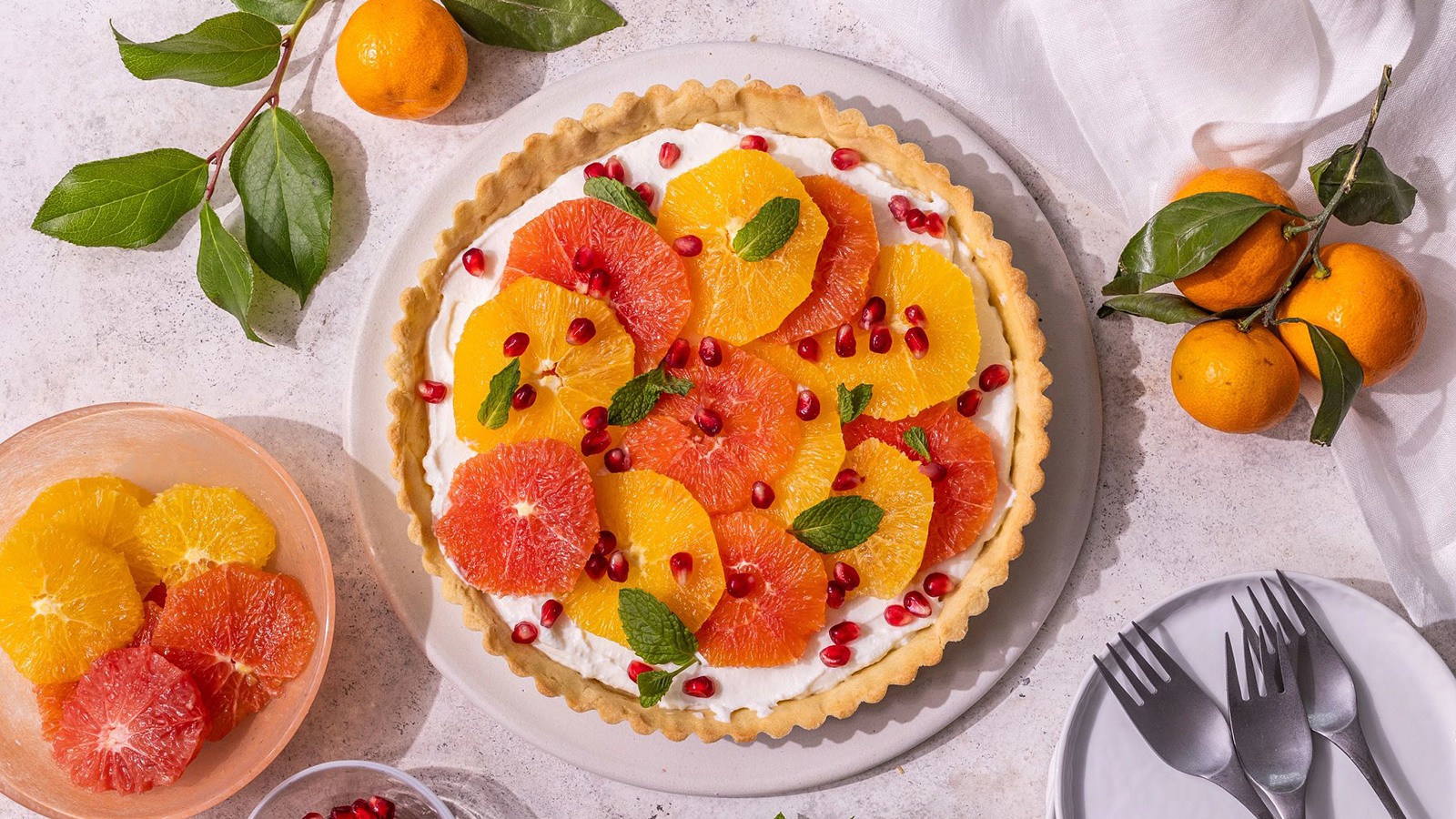 Citrus Tart with No Bake Lemon Yogurt Filling