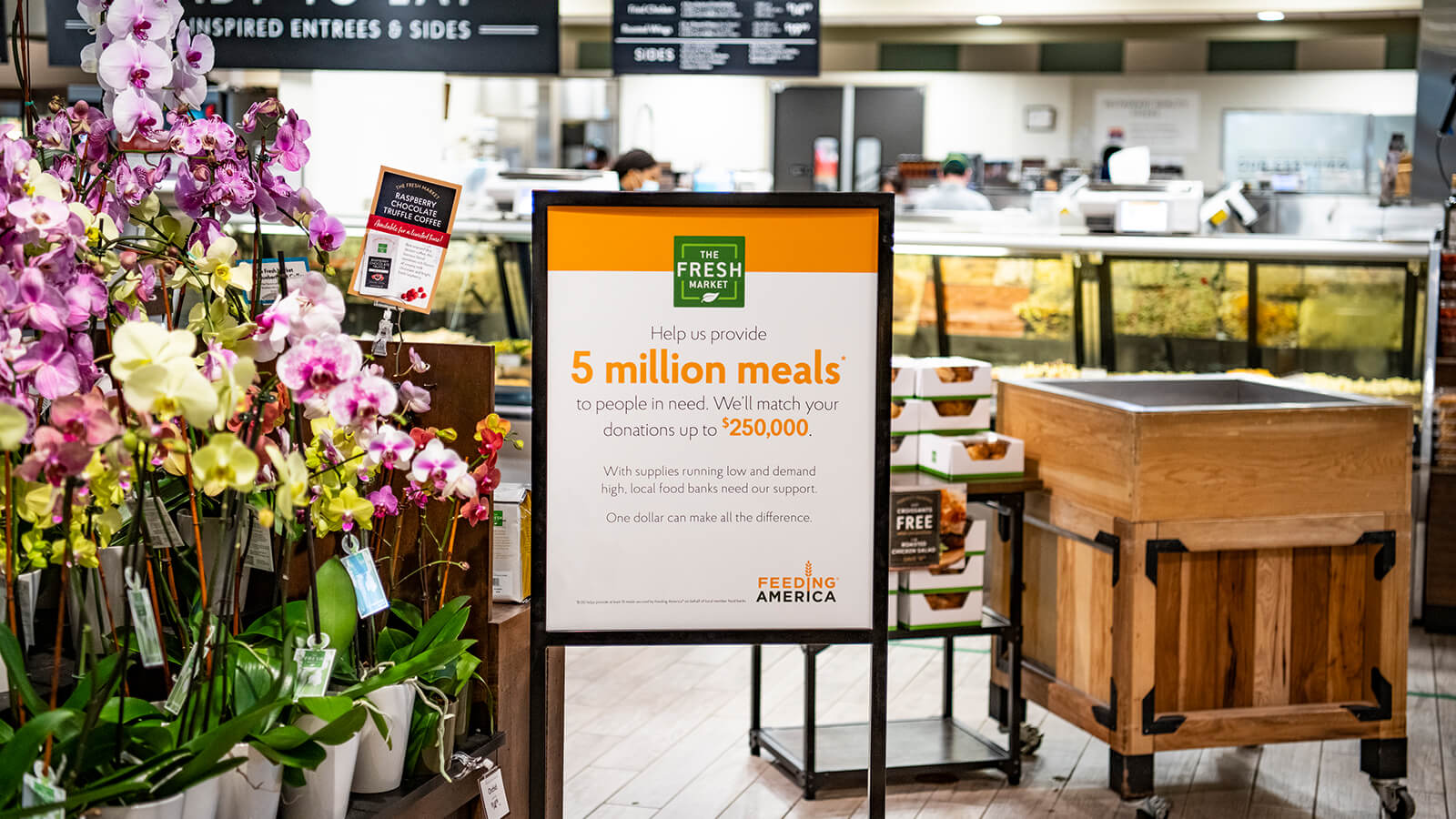 5 million meals signage