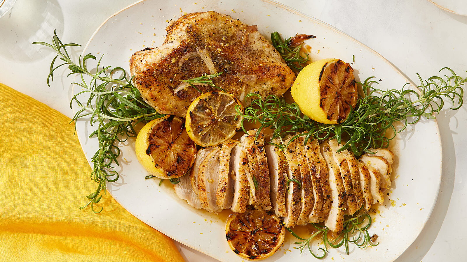 Chicken with Lemon Rosemary Pan Sauce