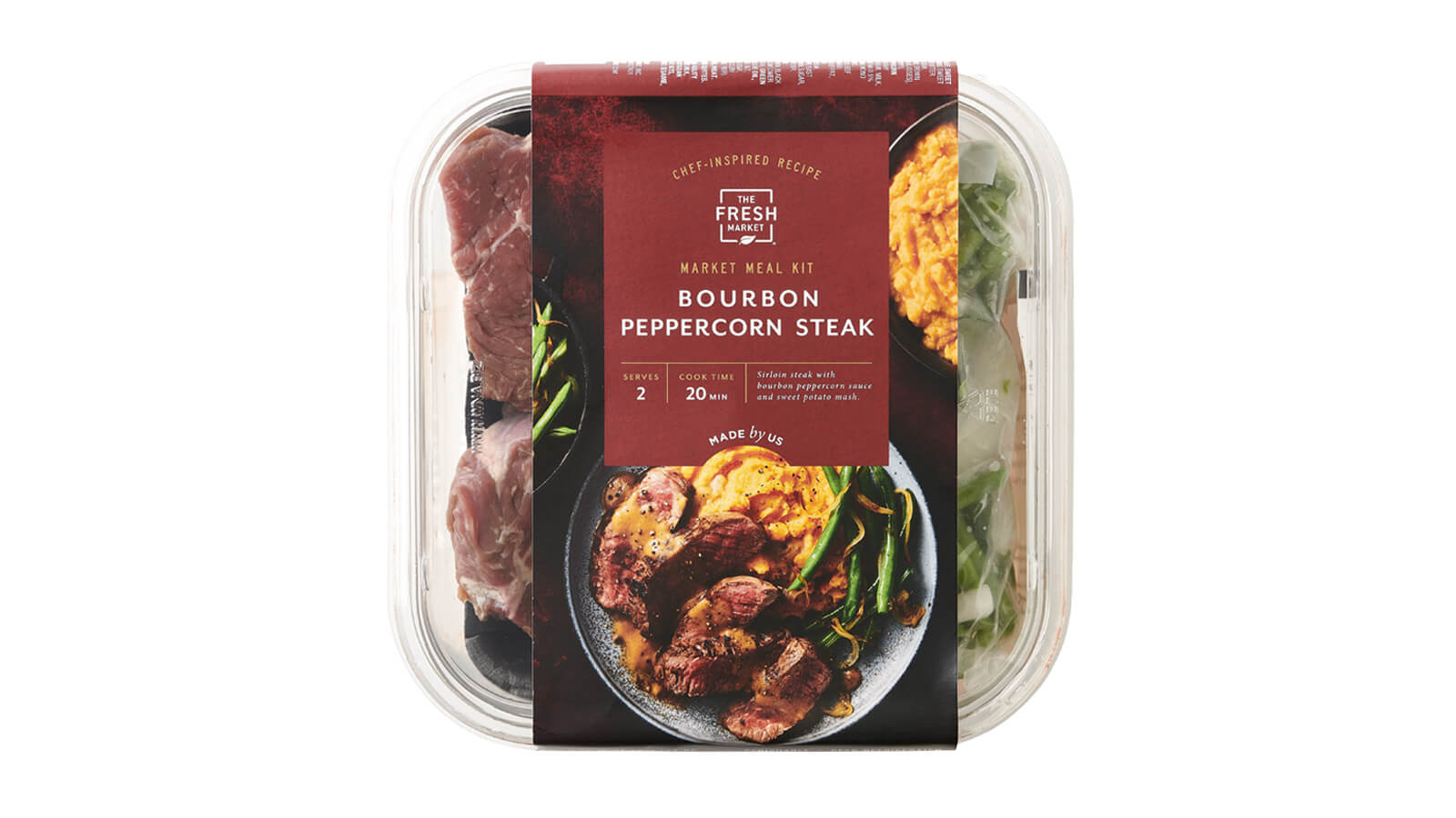 The Fresh Market Bourbon Peppercorn Steak Market Meal Kit
