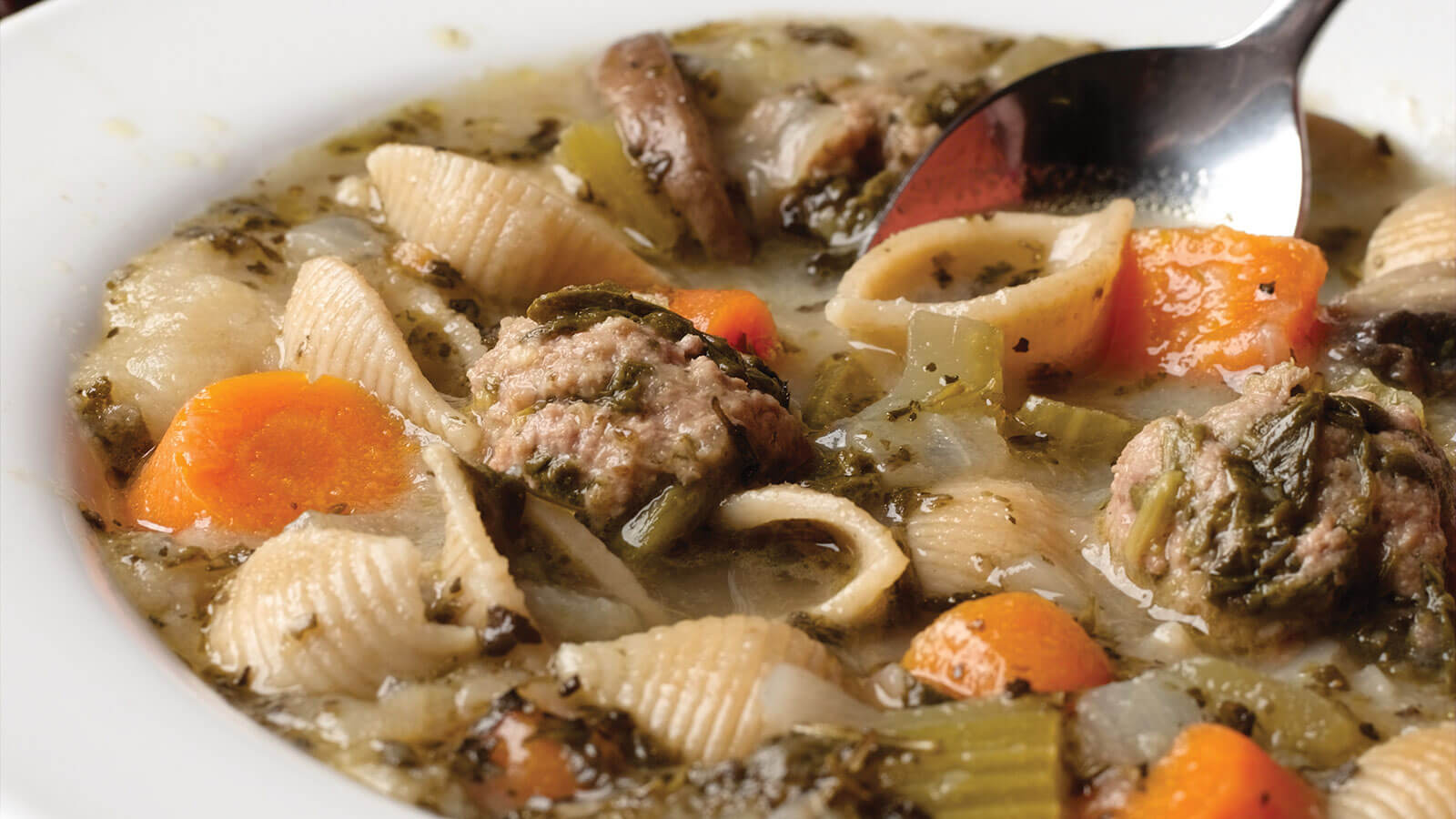 Italian Turkey & Spinach Meatball Soup