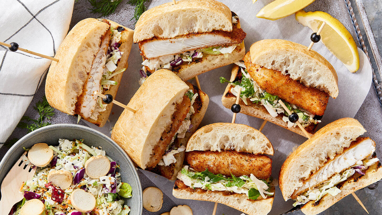 Tilapia or Chicken Po-Boys