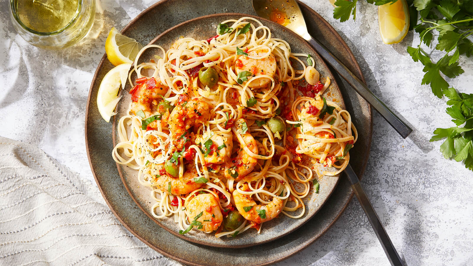 Calabrian Shrimp and Scallop Scampi