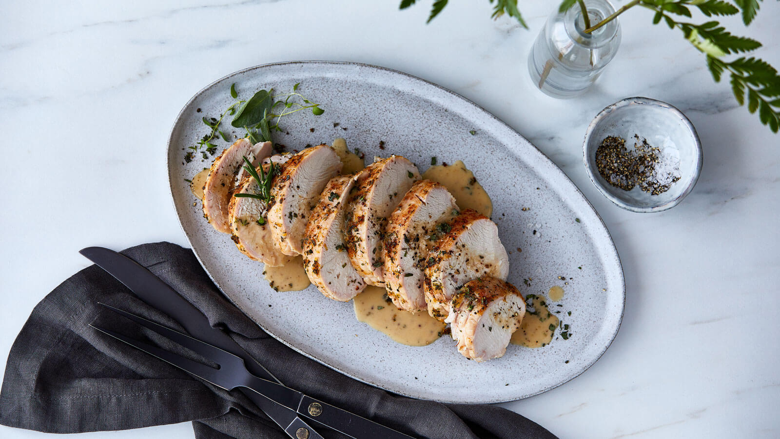 Herb Roasted Turkey Breast with Pan Gravy