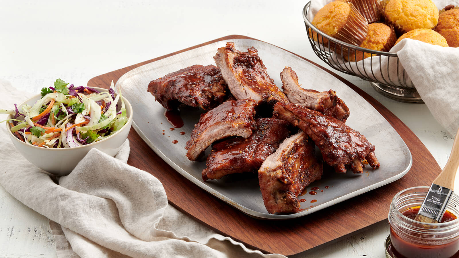 Oven Barbecued Baby Back Ribs
